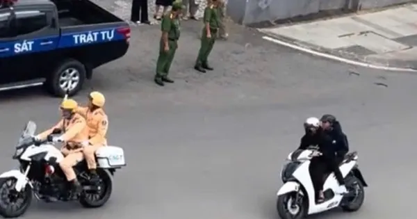 Học sinh lái xe SH chen vào đoàn xe ưu tiên ở Đà Lạt