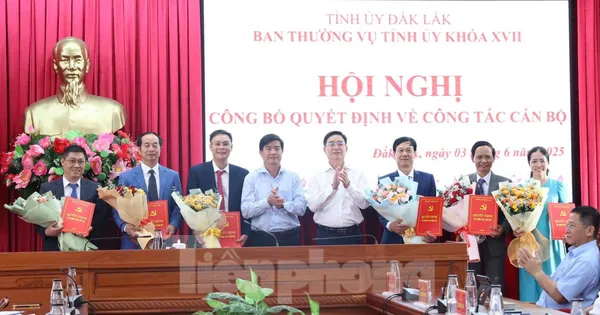 Công bố quyết định về công tác cán bộ ở 2 tỉnh Bình Định và Đắk Lắk