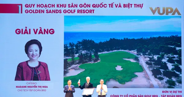 Tác phẩm Quy hoạch tổ hợp sân gôn Golden Sands Golf Resort đạt giải Vàng trong Giải thưởng Quy hoạch đô thị Quốc gia