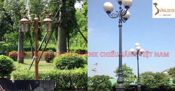 Những mẫu cột trụ đèn sân vườn chiếu sáng và trang trí không gian ngoại thất hoàn hảo