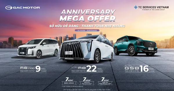 Gac Motor Việt Nam mừng sinh nhật 1 năm với ưu đãi hấp dẫn nhất từ trước đến nay