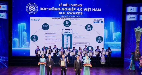 Herbalife Việt Nam đạt giải thưởng 'Top Công Nghiệp 4.0' lần thứ 3 liên tiếp với Ứng dụng Herbalife VNHUB