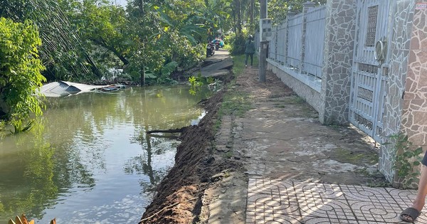 Lại sạt lở tại Hậu Giang làm mất đường giao thông
