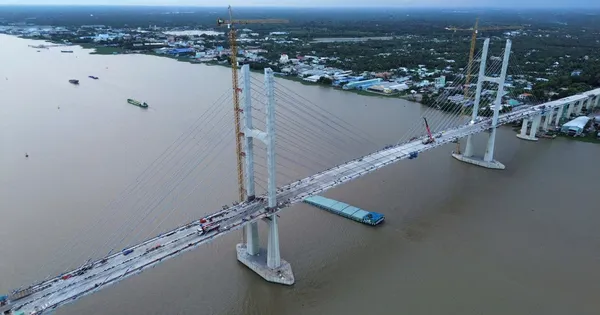 Các hạng mục chính cầu Rạch Miễu 2 hoàn thành trong tháng 6
