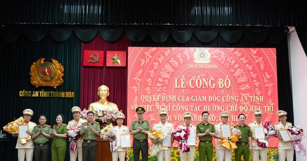 Nhiều lãnh đạo, chỉ huy của Công an tỉnh Thanh Hóa nghỉ hưu trước thời hạn