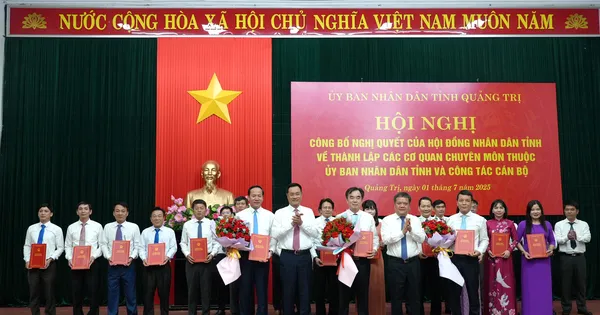 Công bố thành lập và bổ nhiệm trưởng, phó các sở, ngành của tỉnh Quảng Trị