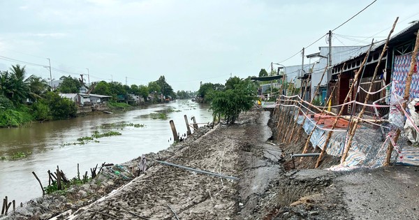 Liên tiếp 3 vụ sạt lở ở An Giang, nhà dân cheo leo trên bờ vực