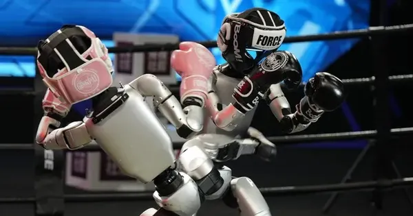 Lần đầu tiên robot như người thật thi đấu quyền anh