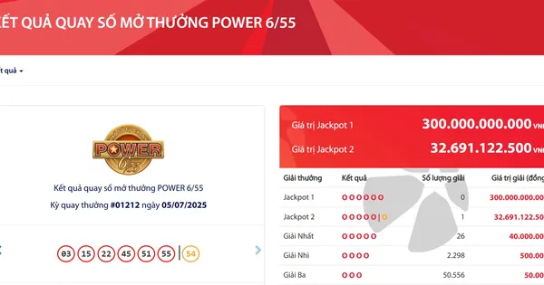 Vé số trúng độc đắc Vietlott gần 33 tỷ đồng được bán ra ở TPHCM