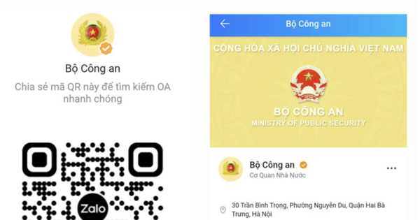 Bộ Công an ra mắt trang thông tin trên nền tảng mạng xã hội Zalo OA
