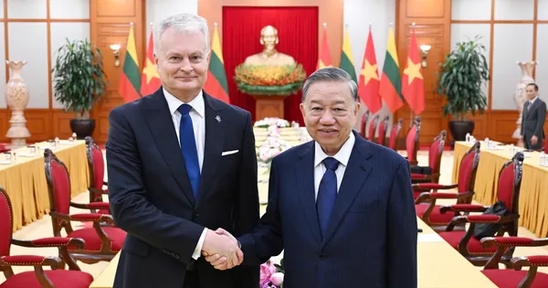 Tổng Bí thư Tô Lâm đánh giá cao vai trò tiên phong của Litva trong công nghệ tài chính, an ninh mạng
