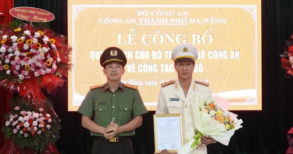 Công bố quyết định của Bộ Công an về công tác cán bộ Công an Đà Nẵng