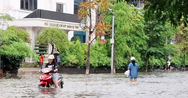 Thành phố Bắc Giang chìm trong 'biển nước'