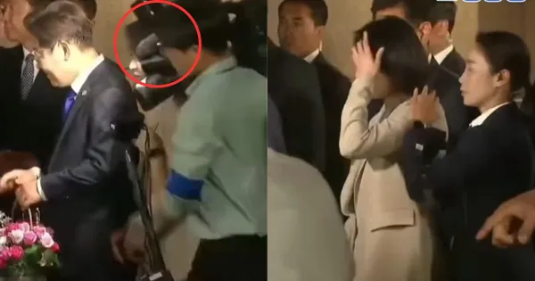 Đệ nhất phu nhân Hàn Quốc bị xô đẩy