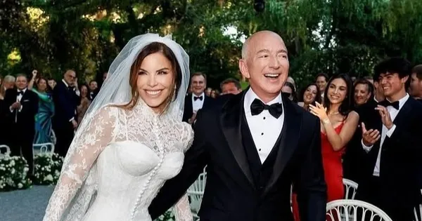 Hình ảnh hiếm hoi tại hôn lễ của tỷ phú Jeff Bezos