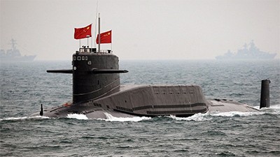 Hé lộ về lực lượng tàu ngầm Trung Quốc Tàu ngầm Trung Quốc tuần tra tại khu vực Thanh Đảo, Sơn Đông. Ảnh: AFP.