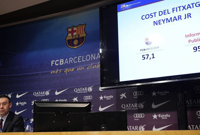 Giá thực của Neymar là bao nhiêu? Bartomeu công bố các chi tiết trong bản hợp đồng mua Neymar.