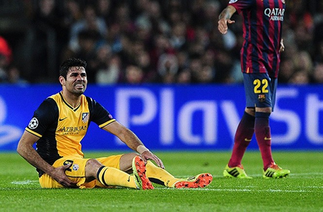 BẢN TIN Thể thao 19h: Atletico mất 'đại pháo' Diego Costa Chấn thương bắp đùi mà Diego Costa mới gặp phải là tương đối nghiêm trọng và anh chắc chắn sẽ bỏ lỡ trận thư hùng tại Lisbon.