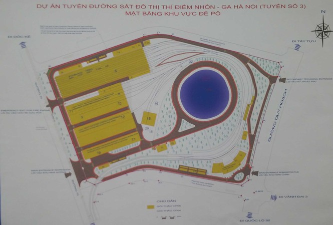 Chuyển 79 hộ dân trong quy hoạch tuyến đường sắt đô thị Bản vẽ quy hoạch khu vực Đề pô.