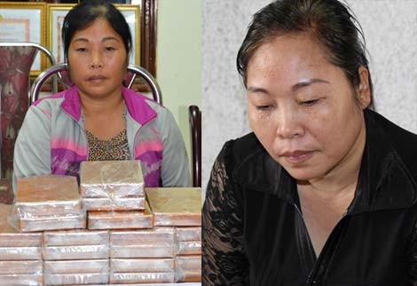 Hai 'bà trùm' cùng tên và phi vụ 124 bánh heroin Đặng Thị Chanh khi bị bắt quả tang cùng 31 bánh heroin, và hiện tại (Chụp trong Trại tạm giam Công an tỉnh Điện Biên tháng 3/2015).