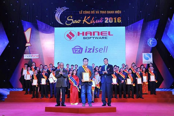 Giải pháp phần mềm của Hanelsoft nhận giải thưởng Sao Khuê 2016 Giải pháp iZiSell nhận giải thưởng Sao Khuê 2016.