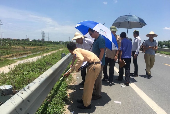 Tình tiết bất ngờ vụ hai nữ sinh tử vong ở Hưng Yên Khu vực cầu vượt đường cao tốc nơi xảy ra vụ việc.