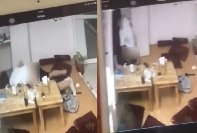Tin mới vụ đôi trẻ 'mây mưa’ trong quán trà sữa Hình ảnh cắt từ video.