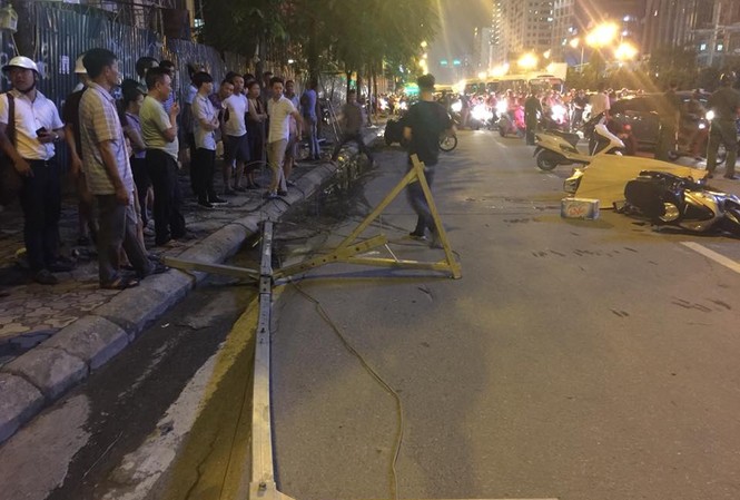 Xác định nguyên nhân ban đầu vụ rơi sắt làm 1 người tử vong Hiện trường vụ việc.
