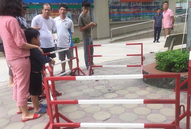 Nghi vấn nổ súng tại chung cư ở Hà Nội Hiện trường vụ việc.