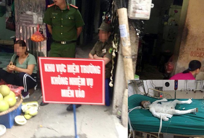 Người đàn ông dùng xăng đốt cả nhà ở Hà Nội: Bé 6 tuổi đã tử vong Ngõ nơi xảy ra vụ việc.