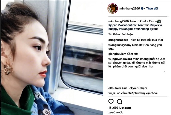 Minh Hằng tiếp tục khoe cằm nhọn dần đều theo thời gian Minh Hằng tiếp tục khoe cằm nhọn dần đều theo thời gian