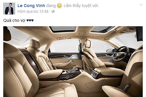Tặng vợ siêu xe, Công Vinh bị gắn mác ‘nghiện’ khoe của Tặng vợ siêu xe, Công Vinh bị gắn mác ‘nghiện’ khoe của