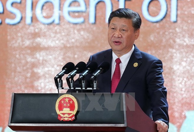 Bản tin 8H: Hôm nay, Chủ tịch Trung Quốc Tập Cận Bình tới Hà Nội Chủ tịch Trung Quốc Tập Cận Bình phát biểu tại Hội nghị Thượng đỉnh Doanh nghiệp APEC 2017 (CEO Summit 2017). (Nguồn: TTXVN)