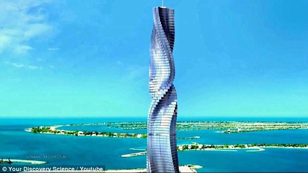 Kinh ngạc tòa tháp cao 80 tầng biết 'khiêu vũ' ở Dubai Tòa nhà Dynamic Tower Hotel được xây từ năm 2008, hoàn thành năm 2020.