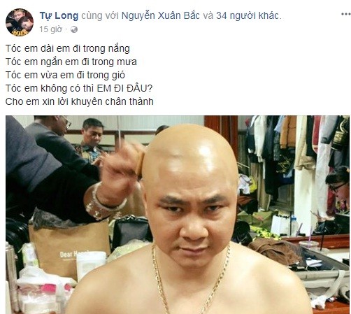 Thực hư việc Tự Long cạo trọc đầu trước thềm Táo quân 2018 Hình ảnh nghệ sĩ Tự Long để đầu trọc gây chú ý.