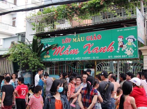 Thêm bảo mẫu ở Sài Gòn bị cáo buộc hành hạ trẻ Cơ sở Mầm Xanh nơi xảy ra vụ việc. Ảnh: Sơn Hòa.