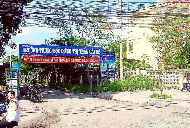 Bác thông tin trò chơi 'Cá voi xanh' ở Tiền Giang Trường THCS Thị trấn Cái Bè, nơi được cho là có học sinh tham gia trò chơi nói trên, gây hoang mang dư luận.