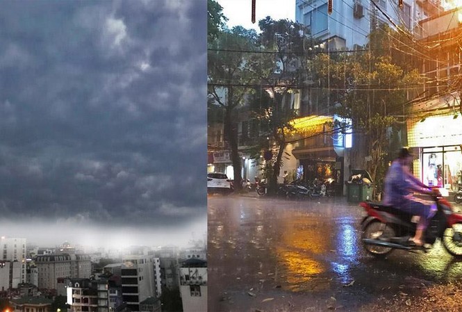 Mưa dông khu vực nội thành Hà Nội Mưa dông khu vực nội thành Hà Nội