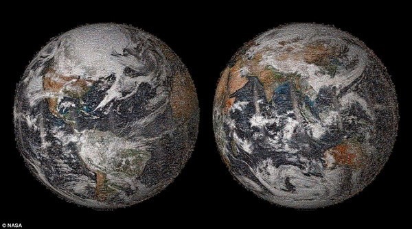 NASA làm ảnh 'tự sướng' siêu khổng lồ Bức ảnh "selfie" của Trái Đất. (Nguồn: NASA)