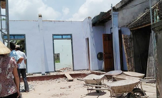 Phá dỡ nhà cũ, hai người bị tường đè tử vong Hiện trường vụ việc