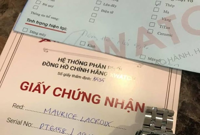 Thẩm định đồng hồ chính hãng: 'Hô biến' hàng giả thành hàng thật Chiếc đồng hồ giả với chứng nhận "hàng thật"