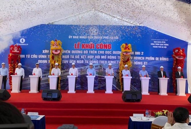 Hà Nội khởi công đường trên cao Vĩnh Tuy - Ngã Tư Sở Hà Nội khởi công đường trên cao Vĩnh Tuy - Ngã Tư Sở