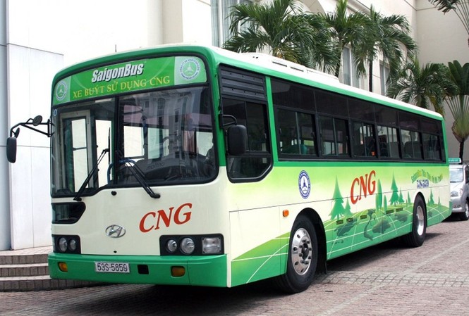 Từ 1/7, Hà Nội sẽ có 3 tuyến xe buýt sử dụng nhiên liệu sạch Xe buýt sử dụng khí thiên nhiên CNG đang được sử dụng tại TPHCM