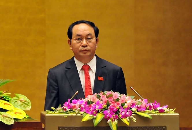 Ông Trần Đại Quang được giới thiệu làm Chủ tịch nước Ông Trần Đại Quang tiếp tục được giới thiệu làm Chủ tịch nước. Ảnh Như Ý