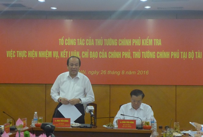 Địa phương vẫn lên Bộ Tài chính xin được 'thu thấp, chi nhiều' Tổ công tác của Thủ tướng Chính phủ kiểm tra việc thực hiện nhiệm vụ, kết luận, chỉ đạo của Chính phủ, Thủ tướng Chính phủ tại Bộ Tài chính