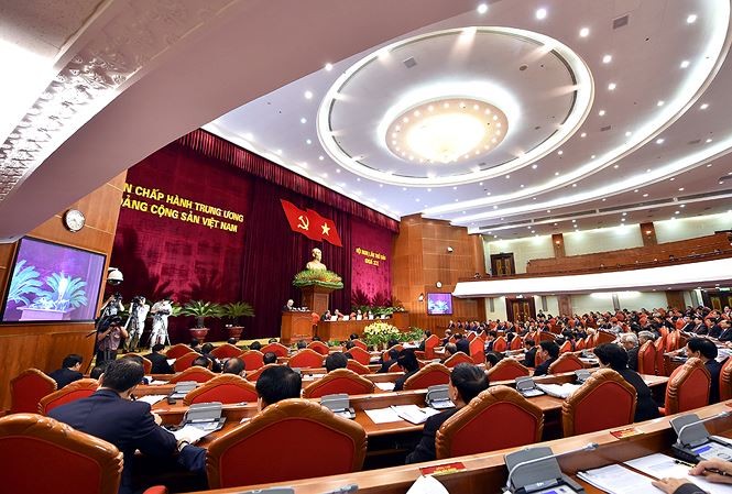 Giảm số lượng tổng cục và sắp xếp bộ máy lại cấp huyện, xã Hội nghị T.Ư 6 (ảnh N.B)