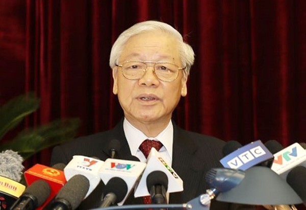 Tổng Bí thư: Chạy chức, chạy quyền chậm được ngăn chặn Tổng Bí thư phát biểu khai mạc Hội nghị. Ảnh: TTXVN.