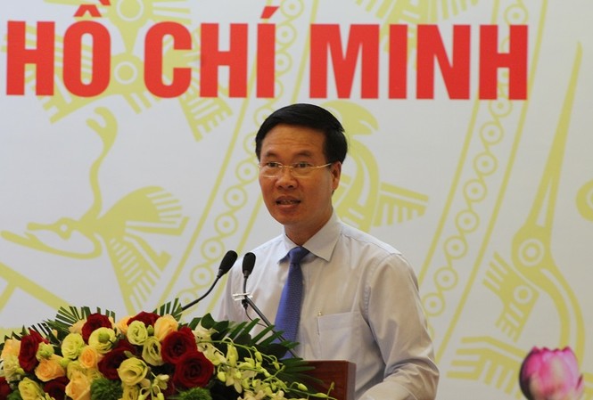 Ngăn chặn móc ngoặc, tạo 'sân sau' ở các doanh nghiệp nhà nước Ủy viên Bộ Chính trị, Trưởng Ban Tuyên giáo Trung ương Võ Văn Thưởng. Ảnh Văn Kiên