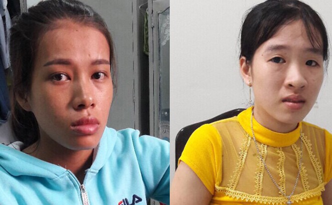 Thêm hai bảo mẫu Mầm Xanh trình diện công an Nguyễn Thị Đào và Phạm Như Quỳnh ra cơ quan công an trình diện. Ảnh: Cơ quan công an cung cấp