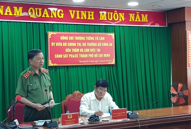 Bộ trưởng Tô Lâm làm việc với Cảnh sát PCCC TPHCM Bộ trưởng Tô Lâm làm việc với Cảnh sát PCCC TPHCM
